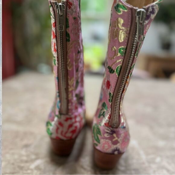 MOMO NEW YORK SELINA PATCHWORK WESTERN BOOTS X FREE PEOPLE SIZE 39 NEW - Picture 7 of 8